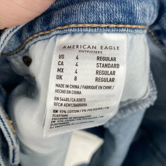 American Eagle Outfitters Super Stretch Hi Rise A-Line Denim Button Front Skirt - Picture 6 of 6